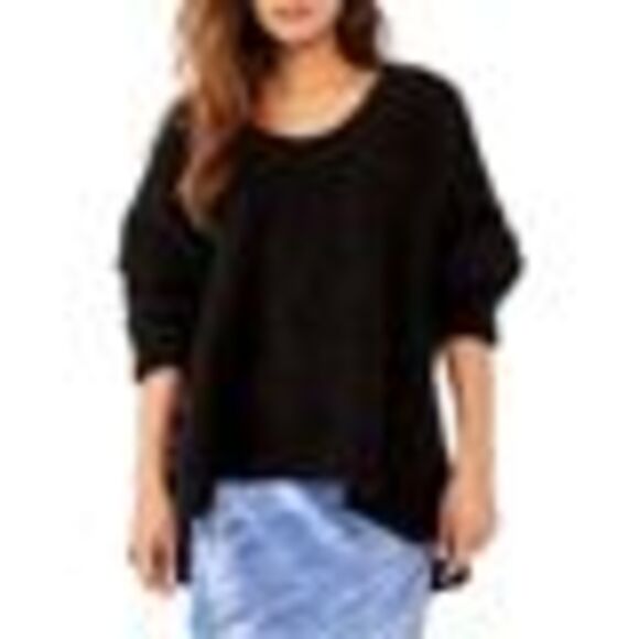 Free People Blue Bell V-Neck Sweater In Black - XS - Picture 3 of 3